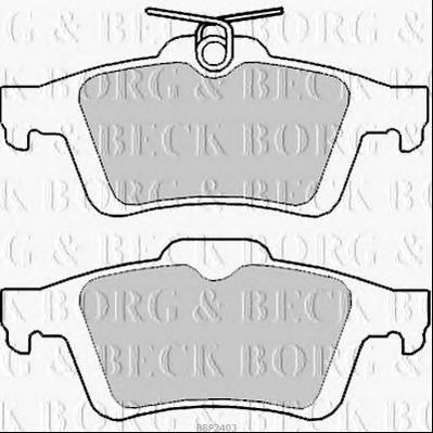BORG & BECK bbp2403 -  Комплект тормозных колодок, дисковый тормоз